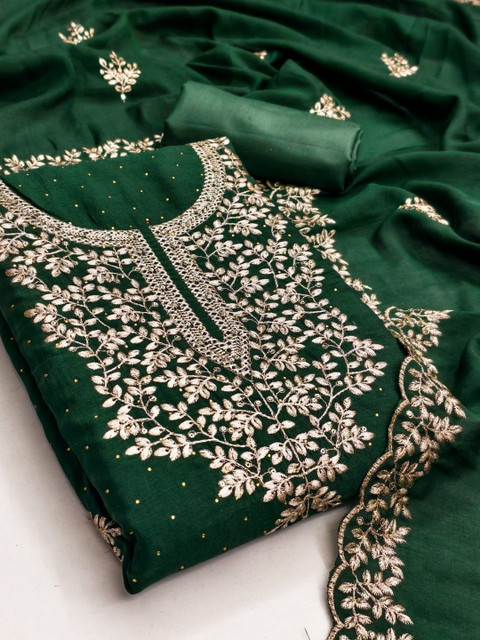 KALINI Embroidered Unstitched Dress Material