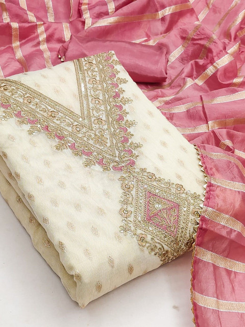 KALINI Embroidered Unstitched Dress Material