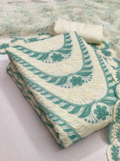 KALINI Embroidered Unstitched Dress Material