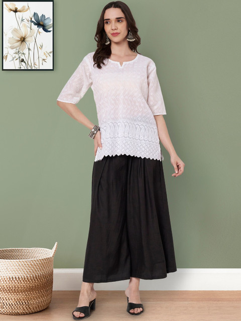 BABRU Slip-On Flared Palazzos