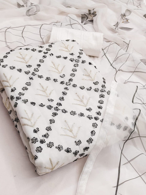 KALINI Embroidered Unstitched Dress Material