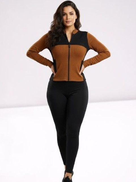 Mast & Harbour Women Colourblocked Lightweight Training or Gym Sporty Jacket