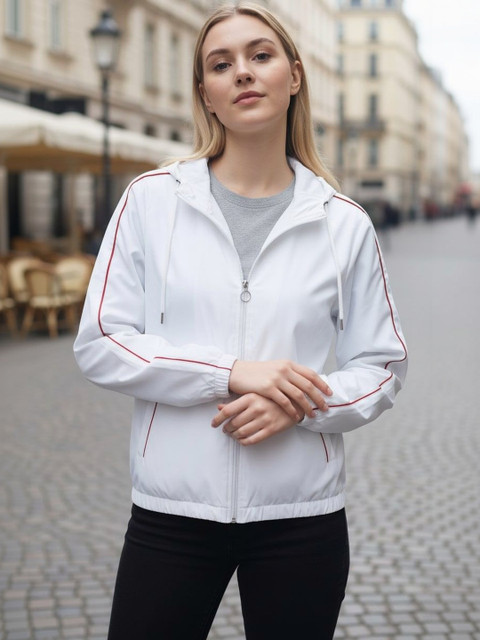 The Roadster Lifestyle Co Self Design Windcheater Hooded Tailored Jacket