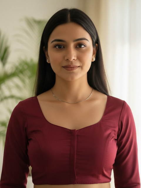 HERE&NOW Sweetheart Neck Saree Blouse