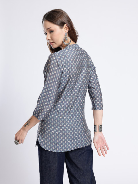 Anouk Rustic Geometric Printed Kurti - Image 4