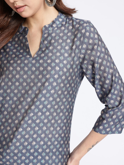 Anouk Rustic Geometric Printed Kurti - Image 5