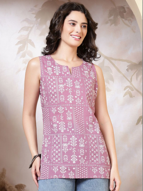 Anouk Rustic Ethnic Motifs Printed Pure Cotton Kurti
