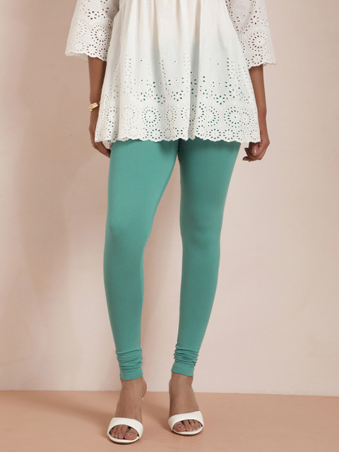 TWIN BIRDS Women Blue Solid Churidar-Length Leggings