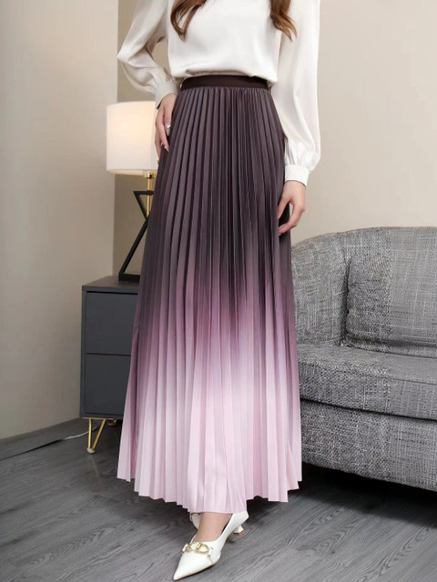 StyleCast x Revolte Color-Blocked Flared Maxi Skirts