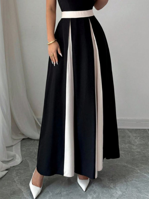 StyleCast x Revolte Flared Maxi Skirts