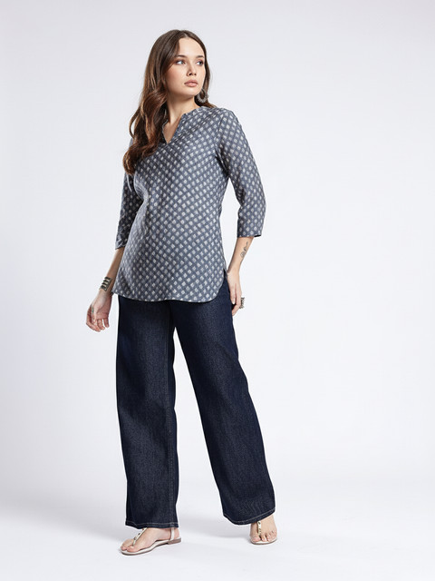 Anouk Rustic Geometric Printed Kurti - Image 6