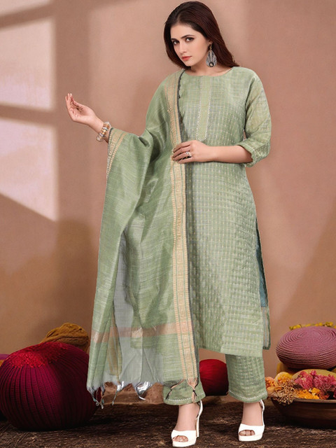 Anouk Rustic Women Regular Kurta with Trousers & With Dupatta