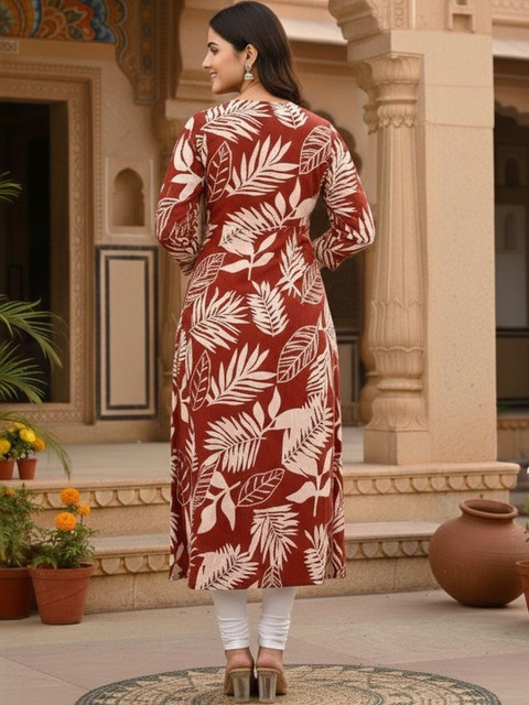 Chaukas Women Floral Printed Indie Florals Kurta - Image 4
