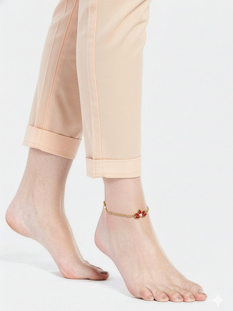 Estele Gold-Plated Beaded Anklet