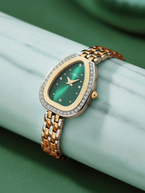 French Connection Elancia Women Green Dial Bracelet Style Strap Analogue Watch-FCN0174NTM