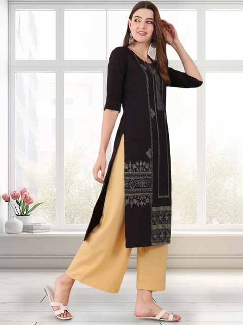 arangya Women Ethnic Motifs Printed Crepe Kurta