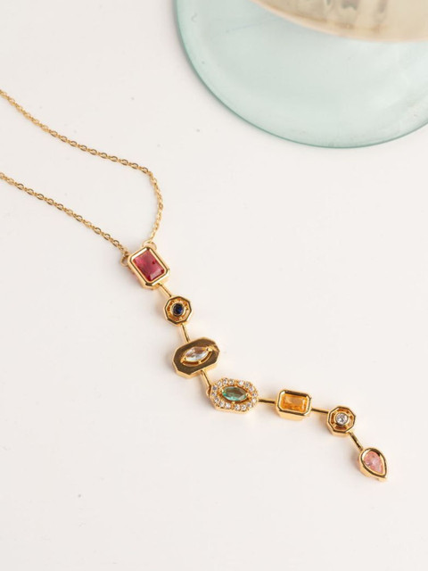 ANJNI CREATION Gold-Plated Antique Necklace - Image 2