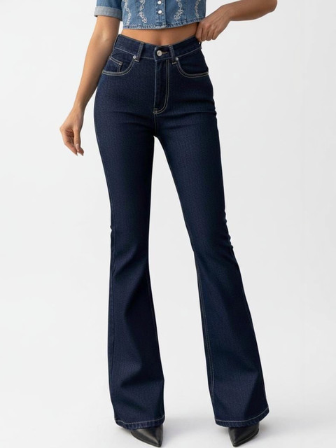 HUNTER & HAYES Women Bootcut High-Rise Stretchable Jeans