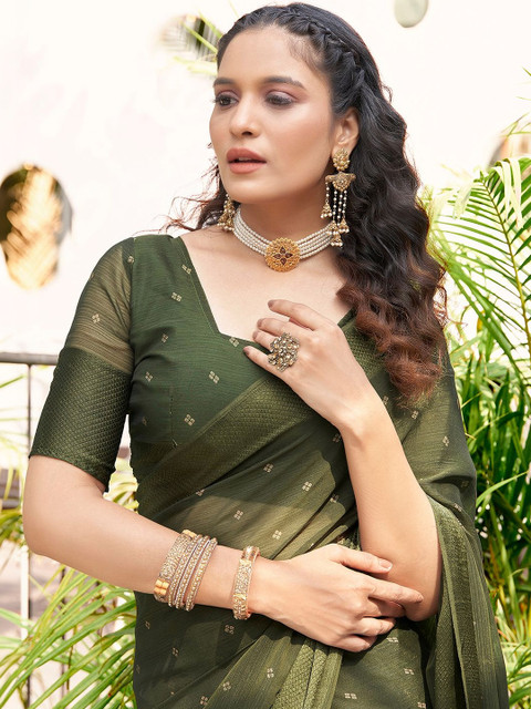 SANISA Ethnic Motifs Poly Chiffon Designer Saree - Image 4