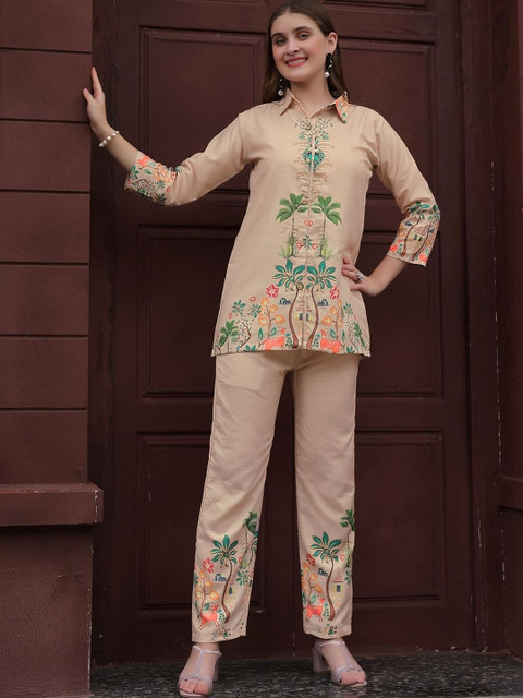 HB VENTURE Printed Shirt Collar Shirt & Trousers Co-Ords