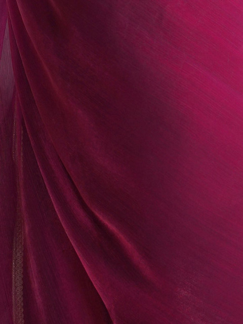 SANISA Woven Design Poly Chiffon Saree - Image 6