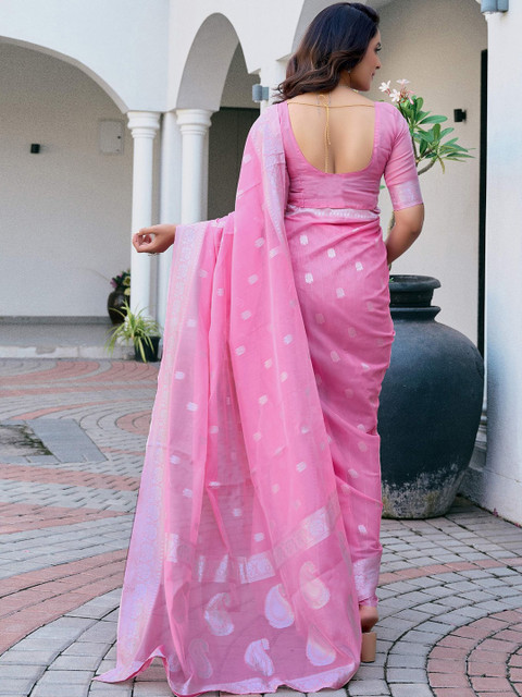 SANISA Woven Design Zari Saree - Image 5
