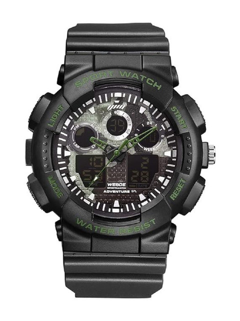 WEIDE Unisex Patterned Dial & Straps Analogue and Digital Multi Function Watch WA8003-4C