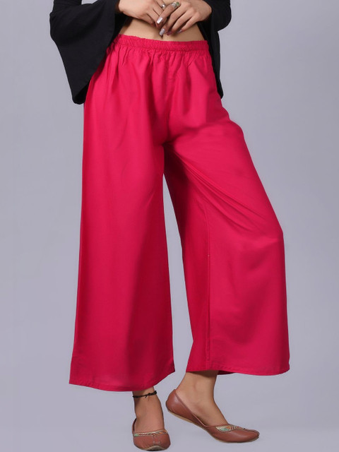 Gunatva Traders Women Flared Knitted Ethnic Palazzos