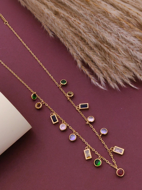 ANJNI CREATION Gold-Plated Choker Necklace