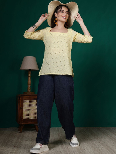 Anouk Rustic Print Cotton Top