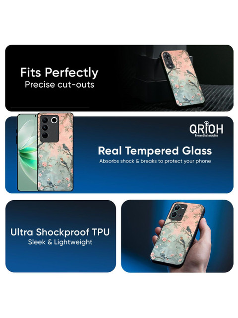 QRIOH Floral Printed Vivo Y31 5G Back Case Mobile Accessories