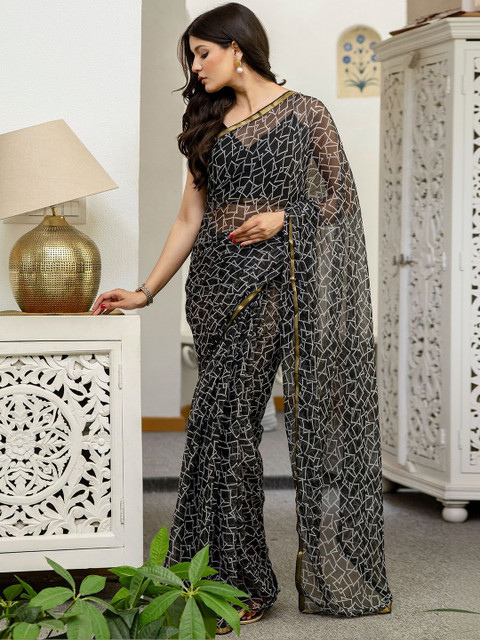 SANISA Poly Chiffon Designer Saree - Image 3
