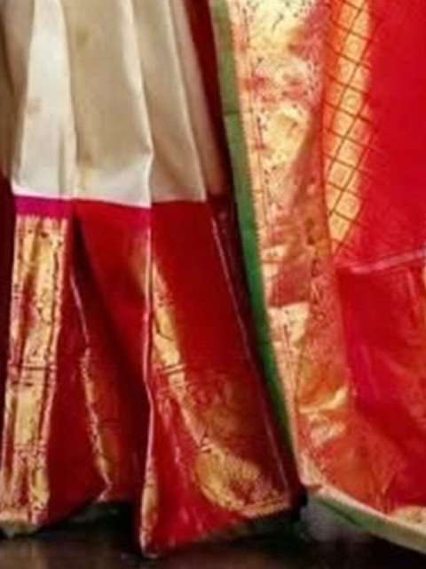 SANISA Woven Design Zari Silk Blend Saree - Image 6