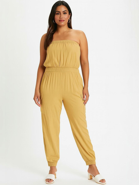 NoBarr Off-Shoulder Basic Jumpsuit