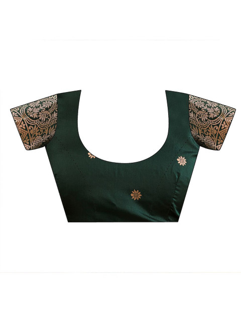 SANISA Woven Design Zari Silk Blend Saree - Image 7