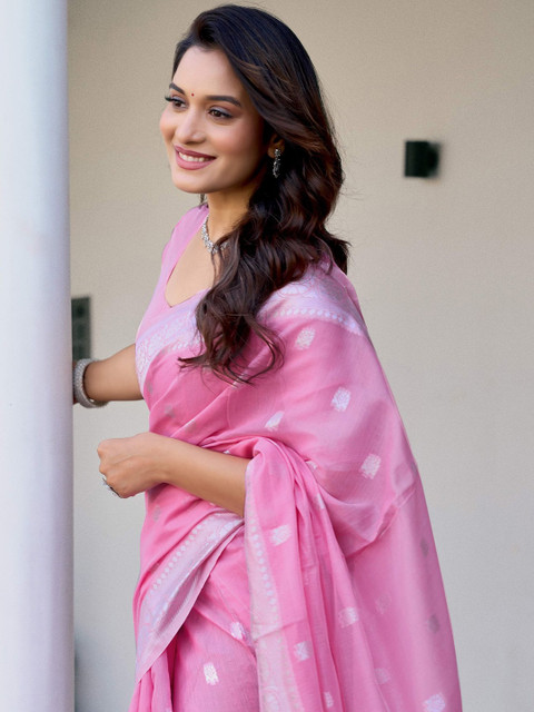 SANISA Woven Design Zari Saree - Image 4