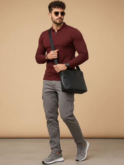 SZN Men Polo Collar T-shirt