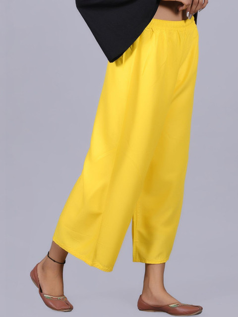 Gunatva Traders Women Flared Knitted Ethnic Palazzos