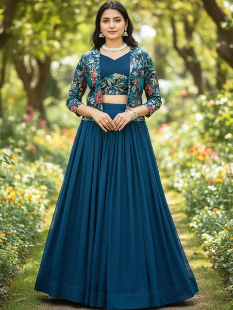 GROOTINN Printed Ready to Wear Lehenga &