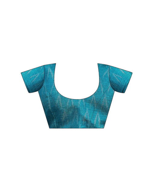 SANISA Ethnic Motifs Ikat Saree - Image 7