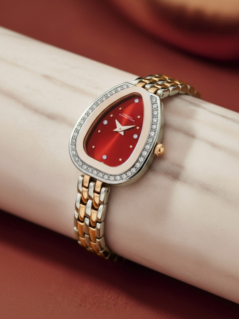 French Connection Elancia Women Maroon Dial Bracelet Style Strap Analogue Watch-FCN0174RTM