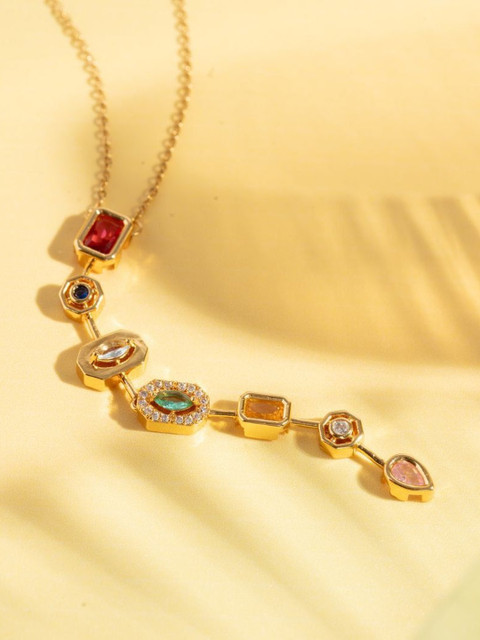 ANJNI CREATION Gold-Plated Antique Necklace - Image 3