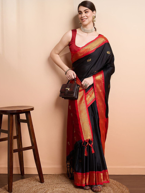 all about you Ethnic Motifs Zari Art Silk Kanjeevaram Saree