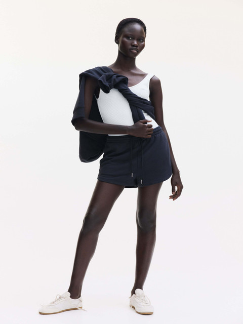 H&M Women Regular Fit Mid-Rise Sweatshirt Shorts