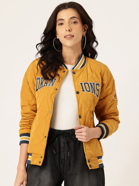 Okane Women Typography Varsity Jacket