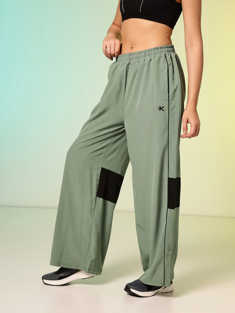 HRX by Hrithik Roshan Women Relaxed Fit Colourblocked Running Track Pants