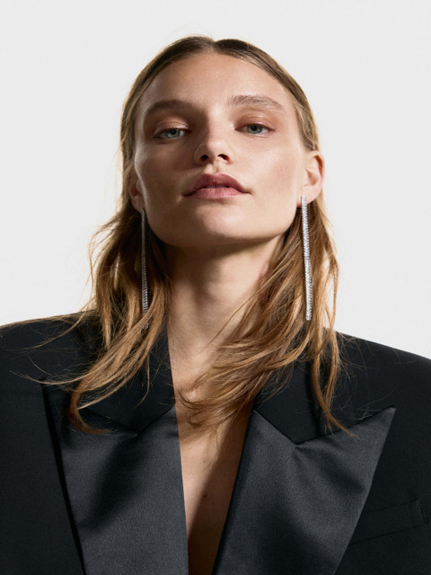 H&M Rhinestone-Chain Earrings