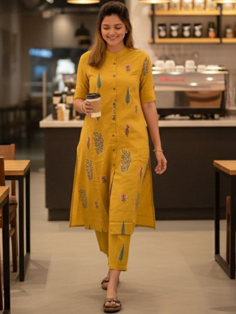 SZN Women Ethnic Motifs Printed Regular Kurta with Trousers