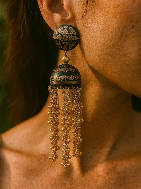 SZN Teardrop Shaped Jhumkas Earrings