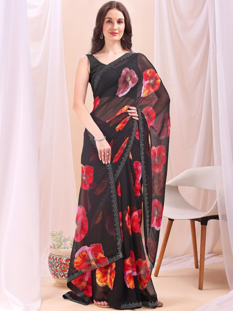Vibhagyaa Poly Chiffon Saree